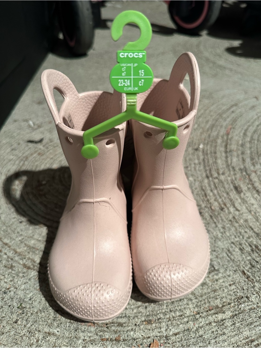 CROCS Kids' Light Pink Pull-On Rain Boots